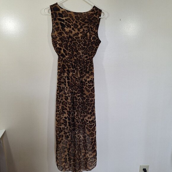 Heramay high low leopard print sleeveless dress - Picture 2 of 4